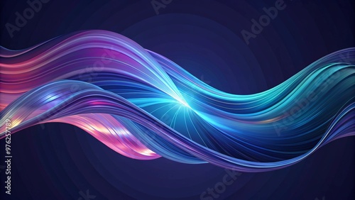 Neon glow wave abstract background 