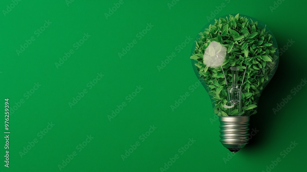Idea concept on green. Green power Idea concept on green. Green power