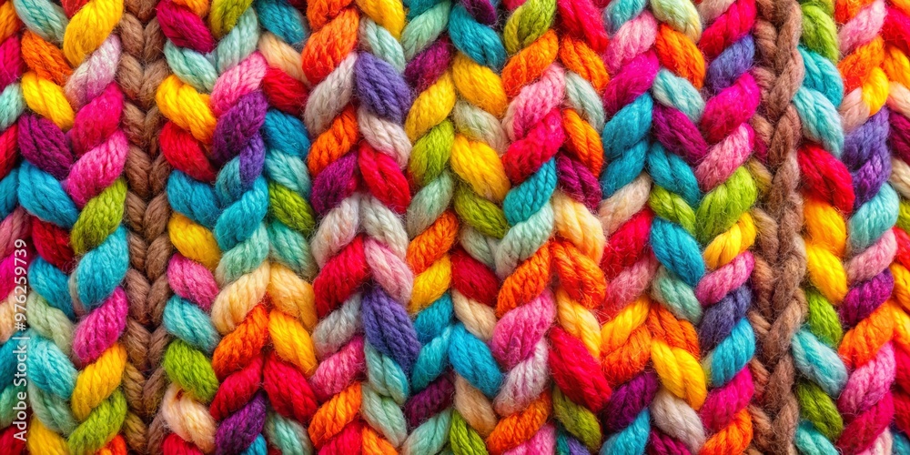 Colorful Braided Knit Fabric Texture, Textile, Yarn, Craft Colorful Braided Knit Fabric Texture, Textile, Yarn, Craft