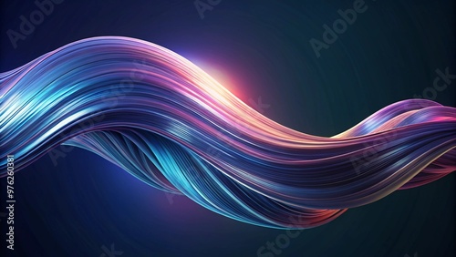 Neon glow wave abstract background 
