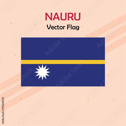 Nauru vector flag lines and stock 