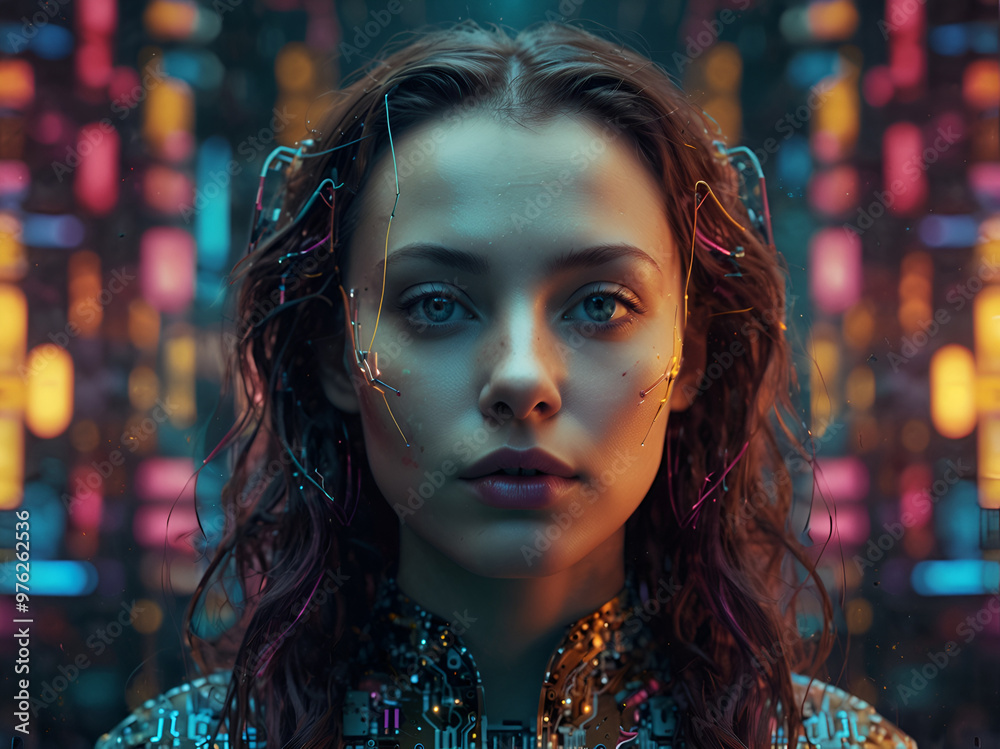 A powerful AI in a bright futuristic landscape reflecting hope A powerful AI in a bright futuristic landscape reflecting hope