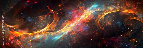 An abstract background bursting with a spectrum of vibrant colors, from radiant reds to brilliant