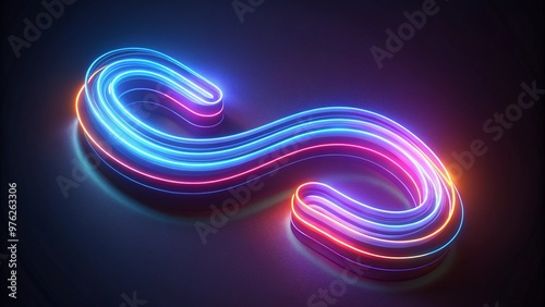 Neon glow wave abstract background 