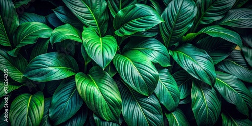 Wallpaper Mural Tropical Leaf Texture Lush Green Foliage, Close Up , Tropical Leaf, Nature, Background Torontodigital.ca