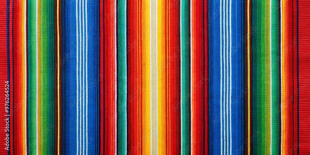 Vibrant Striped Textile with Red, Blue, Yellow, Green, and White, Texture, Pattern Vibrant Striped Textile with Red, Blue, Yellow, Green, and White, Texture, Pattern