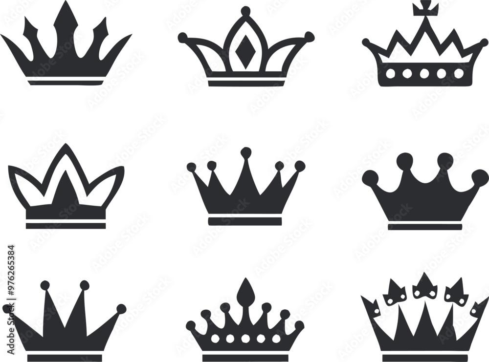 Crown icons set. Vector Crown icons set. Vector