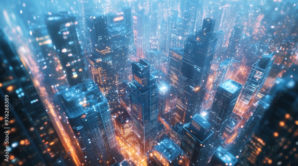 City Lights at Night. City Lights at Night.