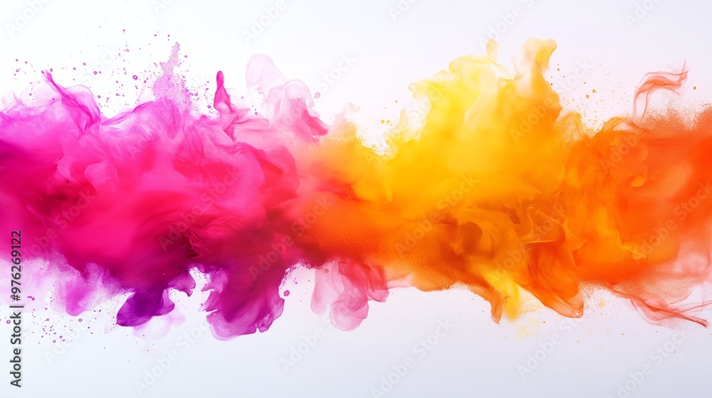 Fototapeta premium Abstract watercolor brush strokes, vibrant colors