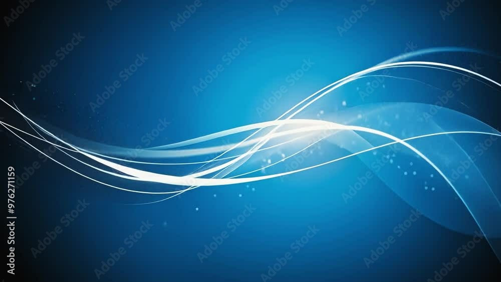 Abstract blue background with wavy lines flowing and shining Abstract blue background with wavy lines flowing and shining