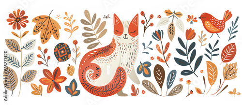 pattern with leaves