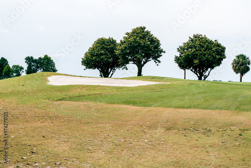 Obraz na płótnie Beautiful golf course on Deer Island in Florida. w salonie