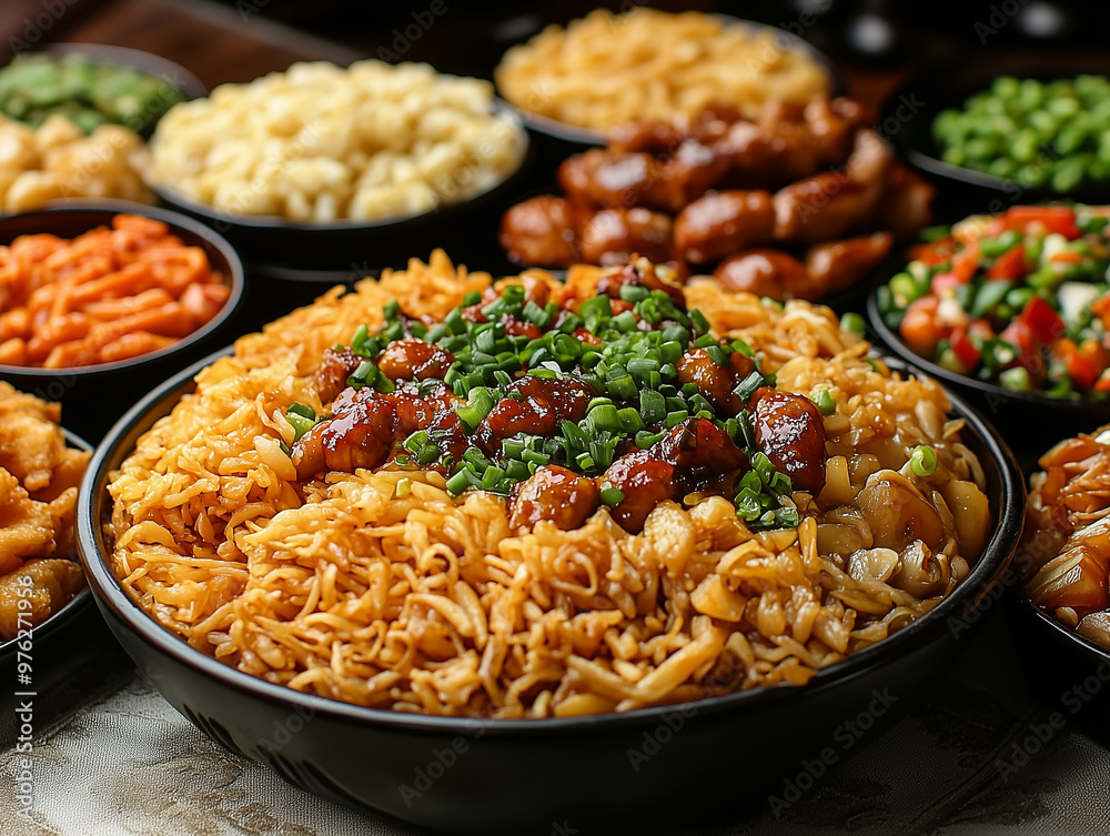 A bowl of Chinese food - Generative AI A bowl of Chinese food - Generative AI