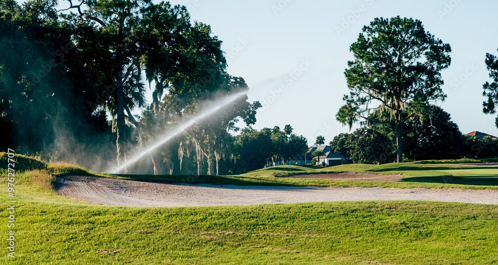 Beautiful golf course on Deer Island in Florida.