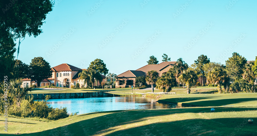 Beautiful golf course on Deer Island in Florida.