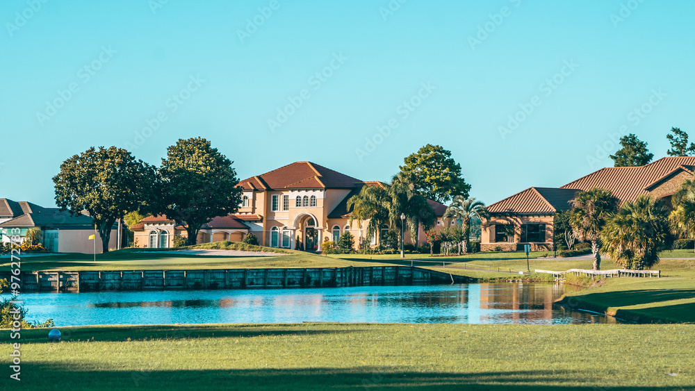 Beautiful golf course on Deer Island in Florida.