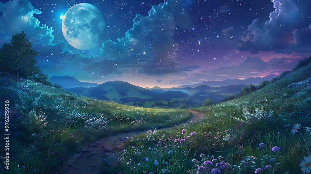 Thunderous Summer Skies: An Anime-Inspired Illustration, Beautiful Blue Skies with Nature, Moon ,Cloud ,Beach scenery, Tree, night -Anime concept Background
Thunderous Summer Skies: An Anime-Inspired Illustration, Beautiful Blue Skies with Nature, Moon ,Cloud ,Beach scenery, Tree, night -Anime concept Background