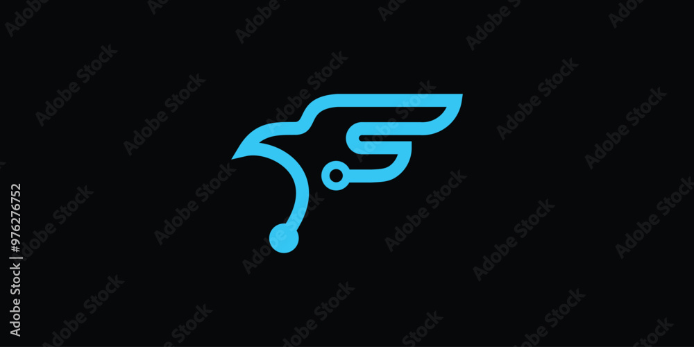 creative logo of eagle letter F with vector premium creative logo of eagle letter F with vector premium