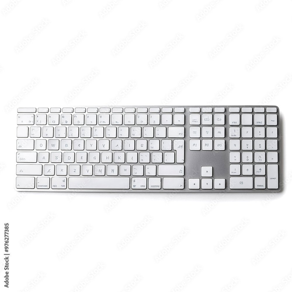 computer keyboard isolated on white background