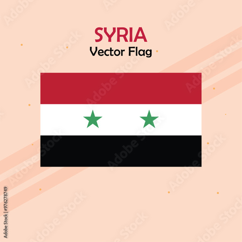 Syria vector flag lines and stock 