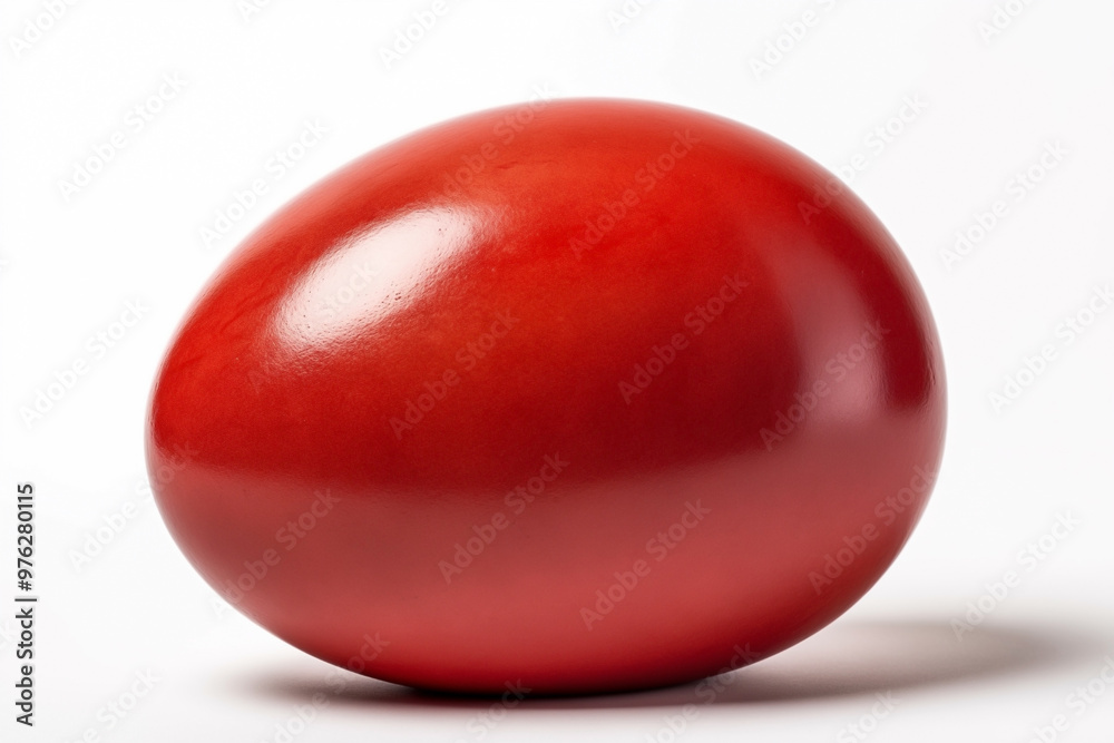easter red oval egg isolated on white background easter red oval egg isolated on white background