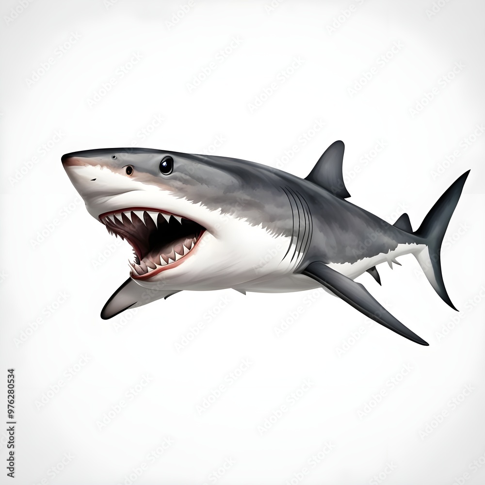 shark on white shark on white
