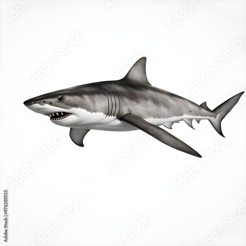 shark on white background