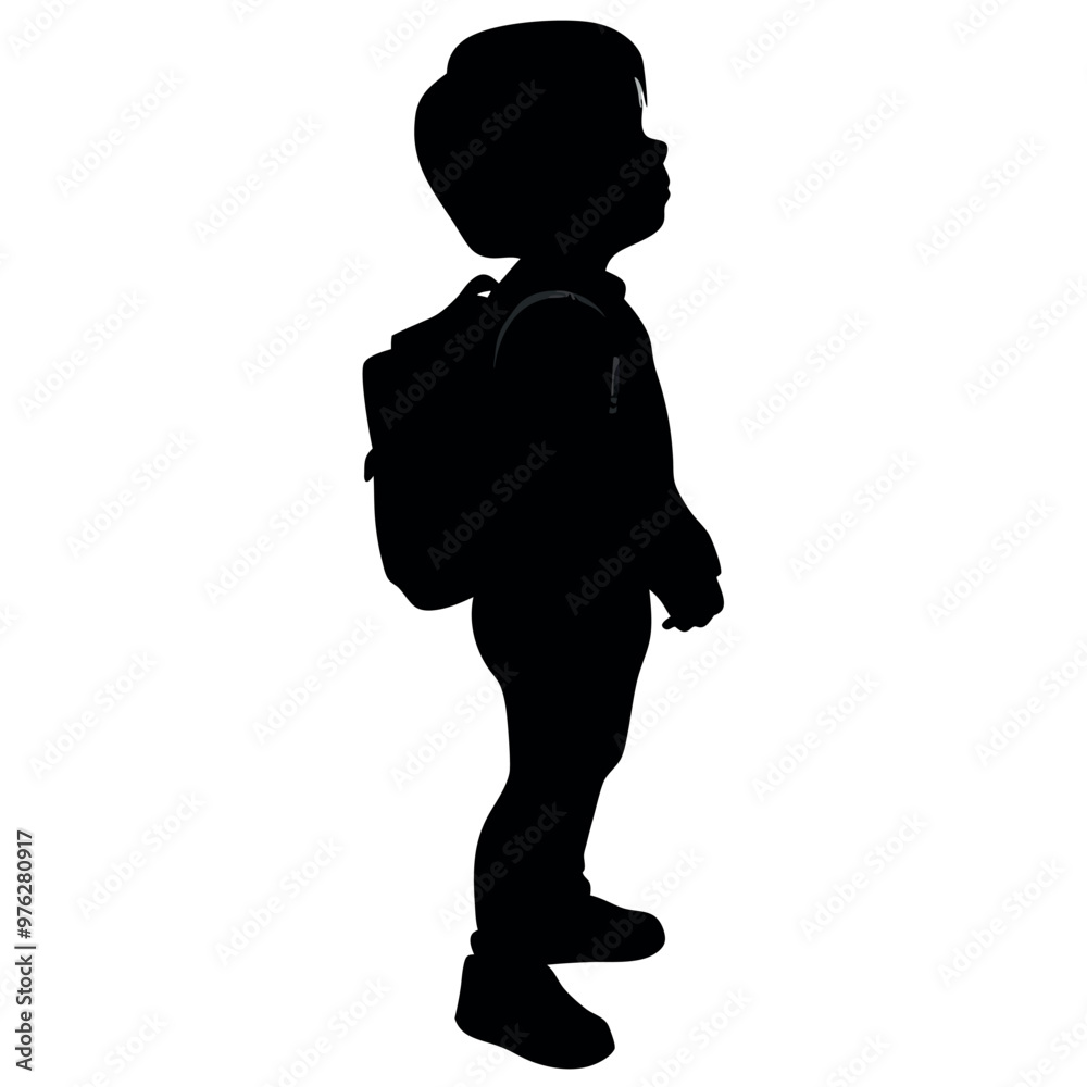 silhouette of a child with a backpack and a backpack Hyper-realism unfolds in the delicate strokes of Alphonse Mocha, intricately detailed and softly silhouette of a child with a backpack and a backpack Hyper-realism unfolds in the delicate strokes of Alphonse Mocha, intricately detailed and softly