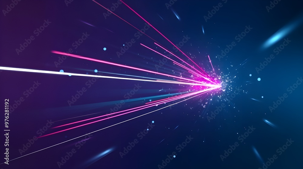 Naklejka premium Abstract Purple And Blue Light Streaks Background