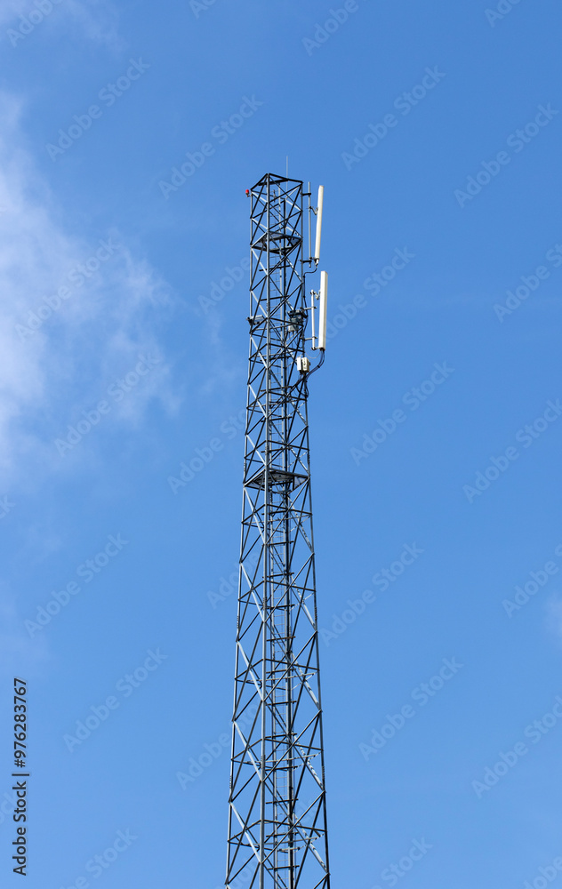 A GSM antenna tower for mobile communication A GSM antenna tower for mobile communication