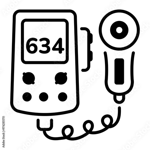 Light meter icon designed in outline style   photo