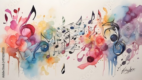 music notes background