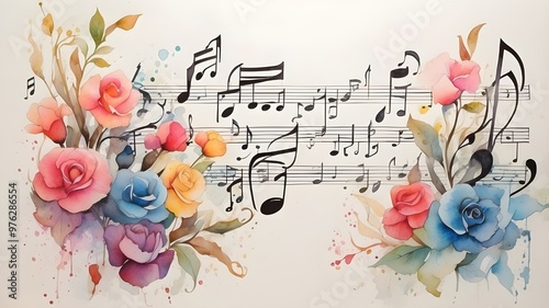 music notes background