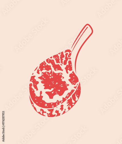 Steak tomahawk. Isolated steak on vintage  background. BBQ