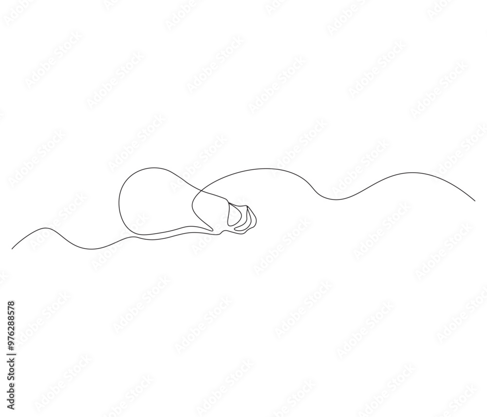 Light bulb continuous line vector illustration with editable stroke. Single line art of light bulb for business idea, brainstorm or electricity concept Light bulb continuous line vector illustration with editable stroke. Single line art of light bulb for business idea, brainstorm or electricity concept
