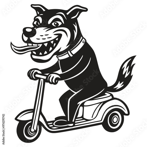 Funny Dog Riding A Motorcycle