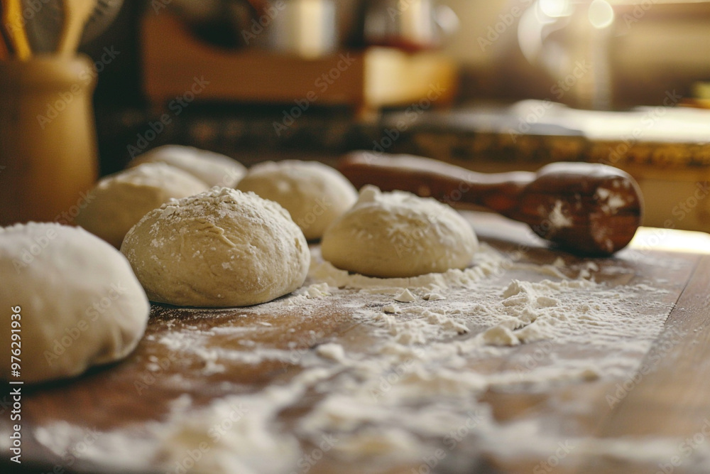 Baking in progress dough shaped and ready for the oven