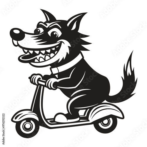 Funny Dog Riding A Motorcycle