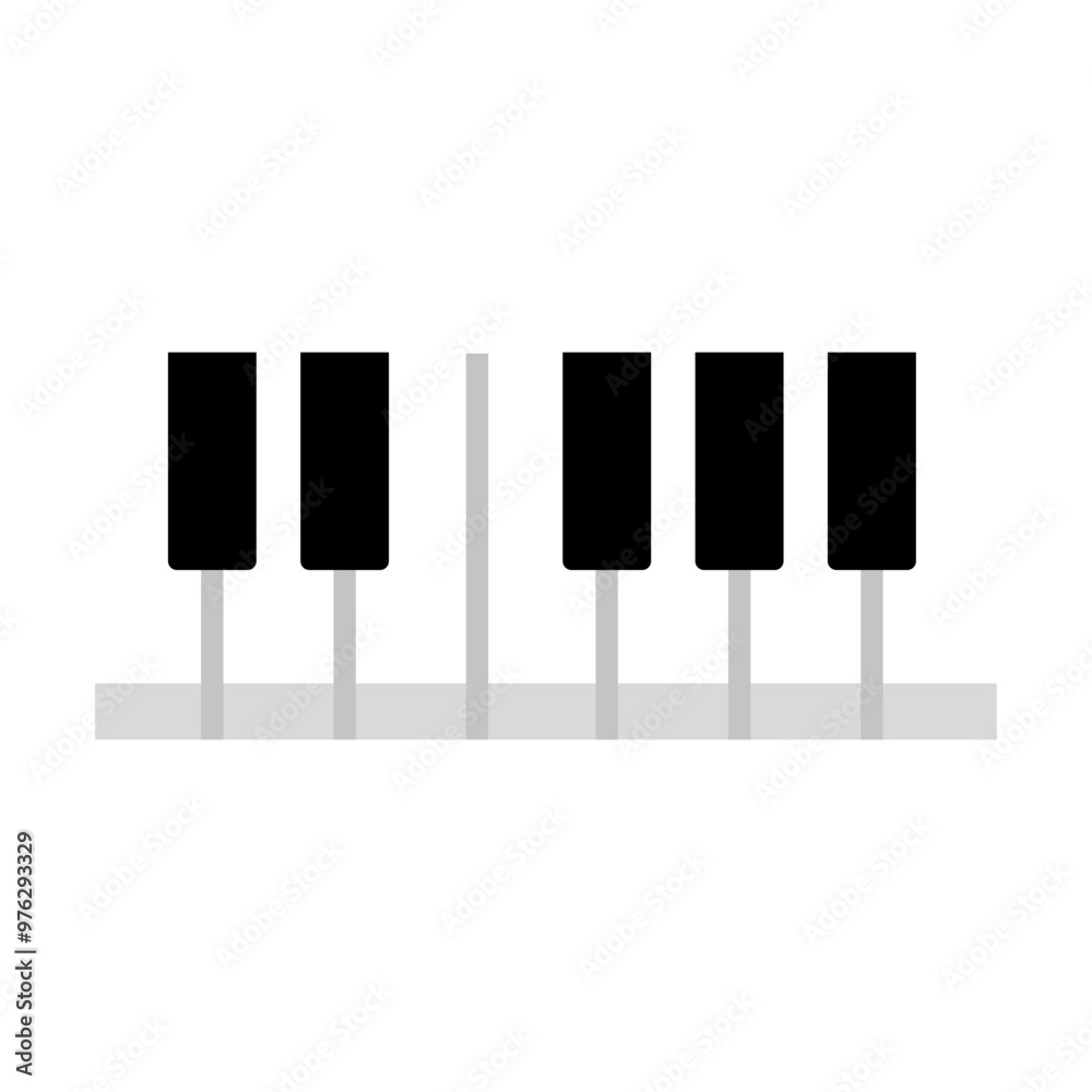 Piano keyboard. Music, instrument, classical, leisure concepts. Flat vector design isolated illustration. Piano keyboard. Music, instrument, classical, leisure concepts. Flat vector design isolated illustration.