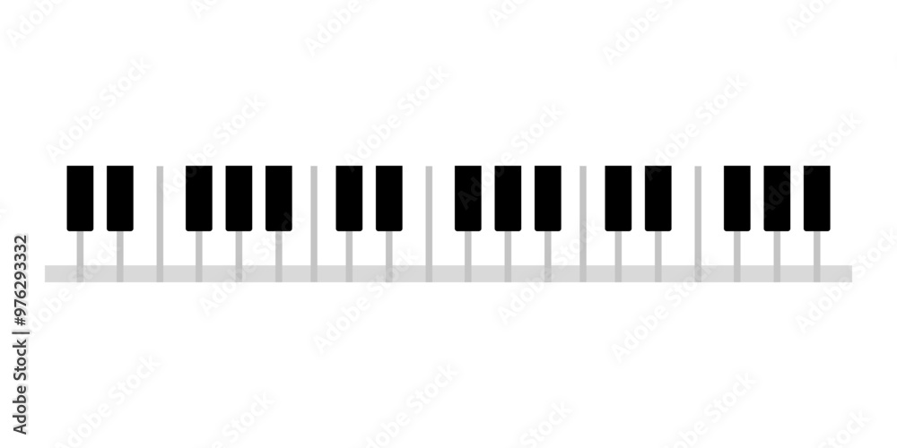 Piano keyboard. Music, instrument, classical, leisure concepts. Flat vector design isolated illustration. Piano keyboard. Music, instrument, classical, leisure concepts. Flat vector design isolated illustration.