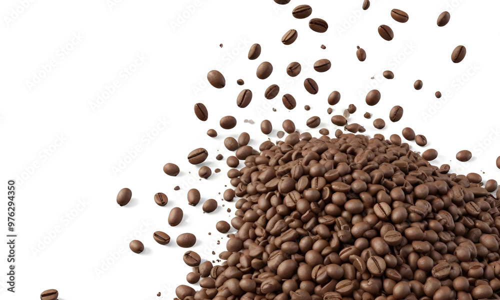 A dynamic image of roasted coffee beans in motion, scattering against a clean white background, creating a sense of freshness and energy.
A dynamic image of roasted coffee beans in motion, scattering against a clean white background, creating a sense of freshness and energy.