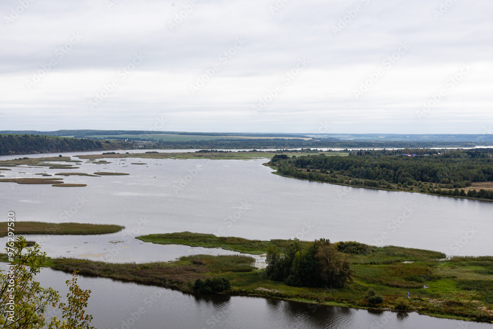a beautiful backwater on the Chusovaya River, a historical place where Yermak's campaign began a beautiful backwater on the Chusovaya River, a historical place where Yermak's campaign began