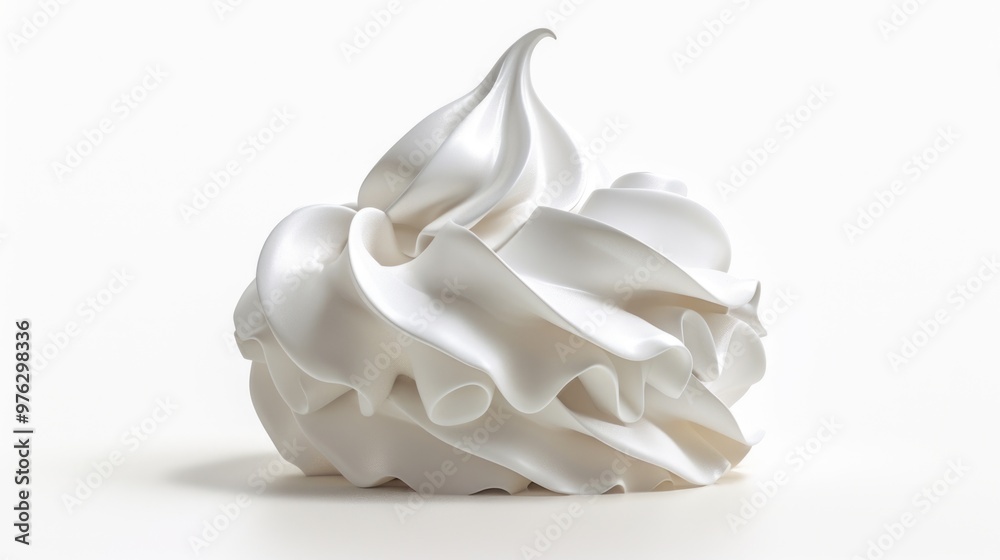 Close-up shot of whipped cream on a white surface, ideal for food and dessert photography Close-up shot of whipped cream on a white surface, ideal for food and dessert photography