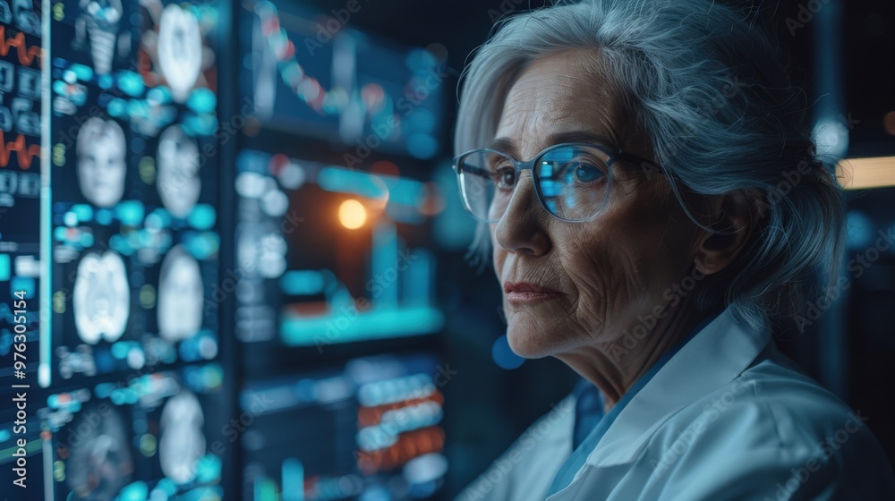 Healthcare professional and patient interacting through a secure telemedicine app, with both parties visible on large screens Healthcare professional and patient interacting through a secure telemedicine app, with both parties visible on large screens