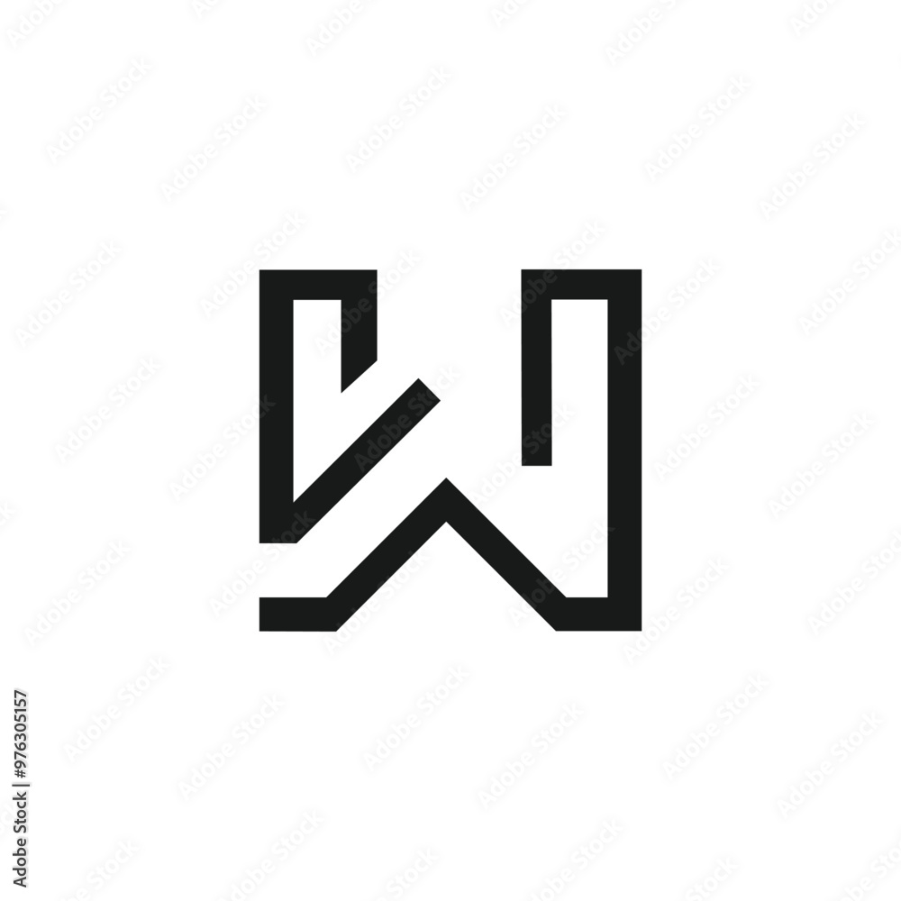 Letter w with modern creative and simple design idea Letter w with modern creative and simple design idea