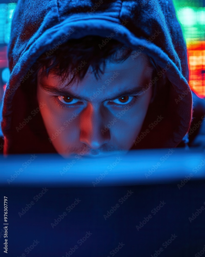 A hacker using a zeroday exploit to breach a government database, classified information being exposed, intense cyber scene A hacker using a zeroday exploit to breach a government database, classified information being exposed, intense cyber scene
