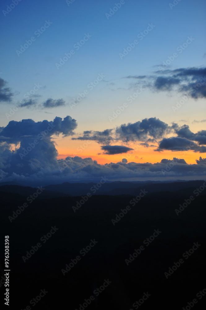 Fototapeta premium sunset over the mountains