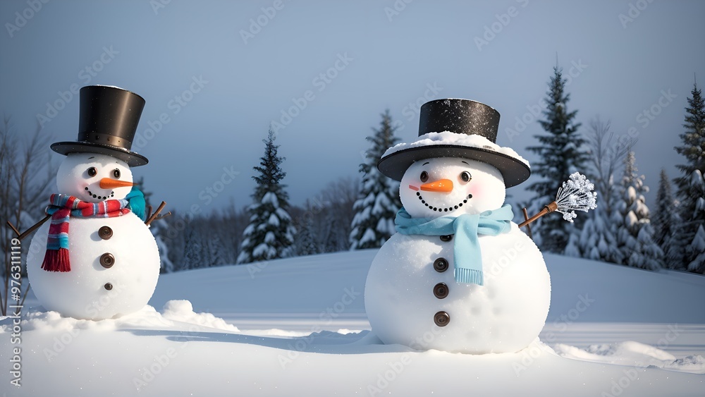 Obraz premium snowman on the snow