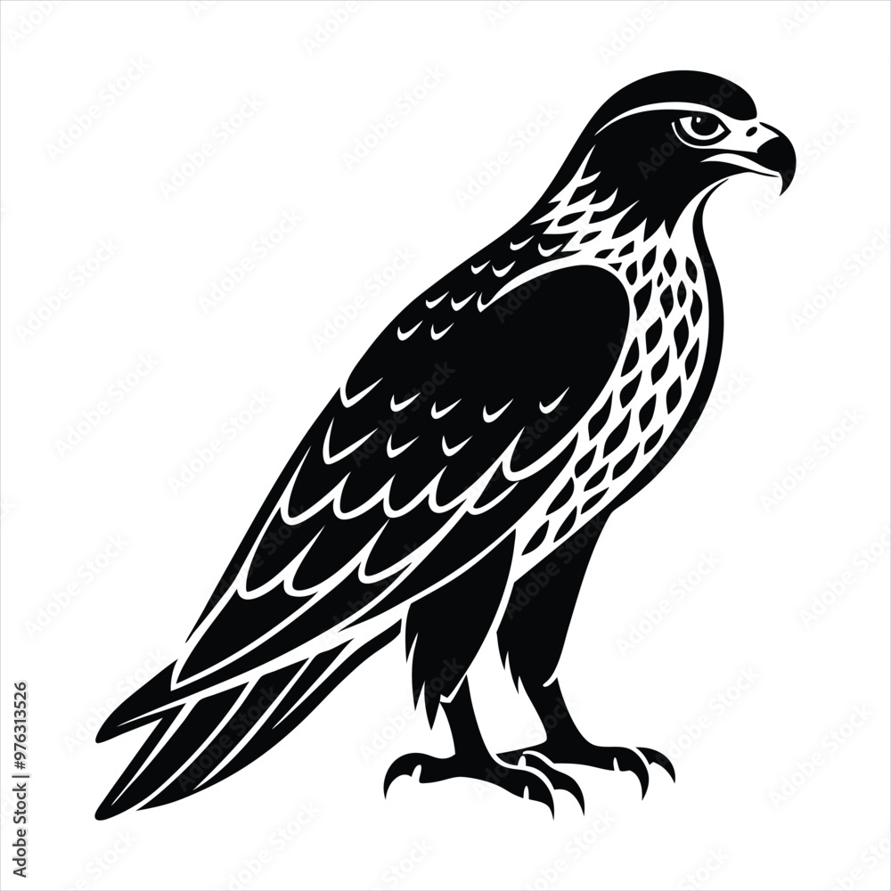Fototapeta premium Hawk silhouette vector