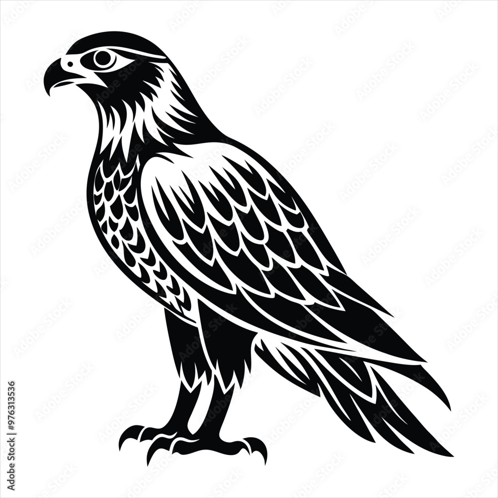 Obraz premium Hawk silhouette vector